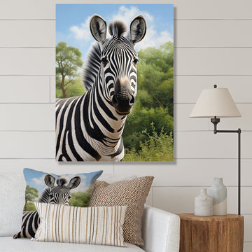 Zebra Realistic Zebra Portrait - Zebra Wall Decor